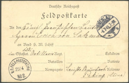 DP CHINA 1901, Feldpostvordruckkarte Von BRESLAU Nach Peking Mit Ankunftsstempel K.D. FELD-POSTSTATION Nr. 2, Kleiner Ec - Chine (bureaux)