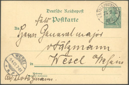 DP CHINA AP 50 BRIEF, Petschili: 1901, 5 Pf. Reichspost - Ganzsachenkarte Mit Stempel K.D. FELDPOSTSTATION Nr. 2 Nach We - Chine (bureaux)