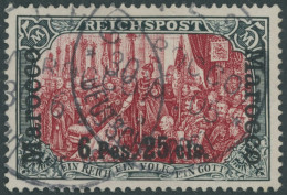 DP IN MAROKKO 19II O, 1900, 6 P. 25 C. Auf 5 M., Fetter Aufdruck, Pracht, Mi. 340.- - Deutsche Post In Marokko