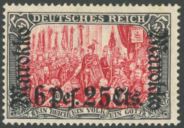 DP IN MAROKKO 58IAM , 1911, 6 P. 25 C. Auf 5 M. Ministerdruck, Fast Postfrisch, Pracht, Mi. 250.- - Deutsche Post In Marokko