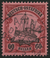 DEUTSCH-OSTAFRIKA 29 O, 1905, 60 H. Dunkelrötlichkarmin/braunschwarz Auf Mattkarminrot, Ohne Wz., Pracht, Mi. 120.- - Duits-Oost-Afrika