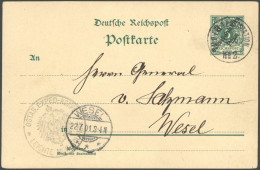 DEUTSCH-OSTAFRIKA P 5 BRIEF, 1901, 3 Pesa Auf 5 Pf. Grün Mit K1 K.D. FELD-POSTSTATION Nr. 2, Geschrieben In Peking, Mit  - Deutsch-Ostafrika