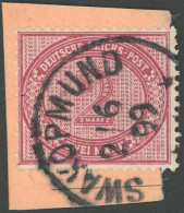 DSWA VS 37e BrfStk, 1899, 2 M. Dunkelrotkarmin, Stempel SWAKOPMUND, Postabschnitt, Pracht - Sud-Ouest Africain Allemand