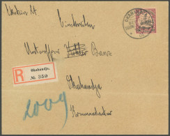 DSWA 18 BRIEF, 1904, 50 Pf. Dunkelbräunlichlila/rotschwarz, überfrankierte Einzelfrankatur Auf Orts-Einschreibbrief (waa - German South West Africa