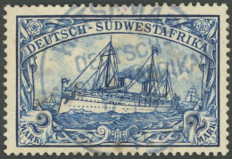 DSWA 21 BrfStk, HATSAMAS, 21.9.11 In Blau Auf 2 M., Feinst (stockfleckig), Gepr. Czimmek - German South West Africa