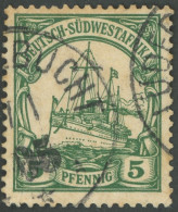 DSWA 12 O, LÜDERITZBUCHT Mit Großer Behelfsjahreszahl 05 Auf 5 Pf., Feinst, R! - German South West Africa