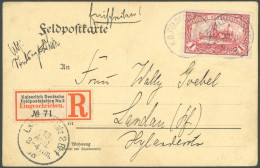 DSWA 20 BRIEF, K.D. FELDPOSTSTATION Nr. 2, 23.6.05, Auf Einschreibkarte Mit 1 M. Nach Landau, Pracht, R! - German South West Africa