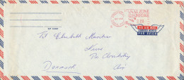 Canal Zone Air Mail Cover With Red Meter Cancel Sent To Denmark Cristobal 2-10-1964 - Kanaalzone