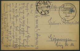 MSP VON 1914 - 1918 161 (17. Torpedoboots-Halbflottille), 22.9.1917, Feldpost-Ansichtskarte Von Bord Des Torpedoboots V  - Maritiem