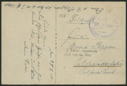 MSP VON 1914 - 1918 (12. Torpedoboots-Halbflottille), 27.7.1918, Violetter Briefstempel, Feldpost-Ansichtskarte Von Bord - Marítimo