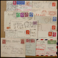 DEUTSCHE SCHIFFSPOST 1900-1930, Norddeutsche Lloyd, 12 Verschiedene Belege, Dabei Einige Bessere: Katapultflug, Seepost  - Maritime