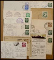 DEUTSCHE SCHIFFSPOST 1935-39, 13 Verschiedene Belege Kraft Durch Freude-Seereisen, Etwas Unterschiedliche Erhaltung - Maritiem