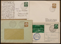 DEUTSCHE SCHIFFSPOST 1935-39, 4 Verschiedene Belege Schiffspost Ostpreußen, Pracht - Maritime