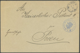 FELDPOST I.WK 1915, Blauer Adler-K1 Vorder-und Rückseitig Mit Tagesstempel WINIARY Auf Heeressache Nach Posen, Pracht, E - Bezetting 1914-18