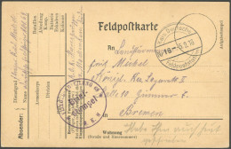 FELDPOST I.WK 1916, Feldpostkarte O.K.M. (Oberkommando V. Mackensen) Mit Briefstempel FLIEGER ABTEILUNG 69 Sowie Feldpos - Bezetting 1914-18