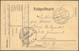 FELDPOST I.WK 1916, Feldpostkarte O.K.M. (Oberkommando V. Mackensen) Mit Briefstempel FLIEGER ABTEILUNG 69 Sowie Feldpos - Occupazione 1914 – 18