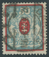 FREIE STADT DANZIG 127YF O, 1923, 50 M. Mittelgrünlichblau, Wz. 4 (Fliesen), Ohne Rosettenunterdruck, Pracht, Gepr. Grub - Andere & Zonder Classificatie