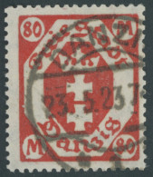 FREIE STADT DANZIG 140 O, 1923, 80 M. Rot, Wz. 3, Pracht, Gepr. Gruber Und Infla, Mi. 70.- - Autres & Non Classés