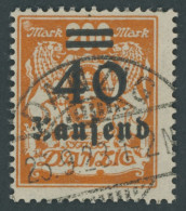 FREIE STADT DANZIG 158 O, 1923, 40 T. Auf 200 M. Rotorange, Zeitgerechte Entwertung, Pracht, Kurzbefund Gruber, Mi. 280. - Altri & Non Classificati