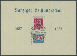 FREIE STADT DANZIG Bl. 3 O, 1937, Block Leistungsschau, Sonderstempel, Pracht, Gepr. Gruber, Mi. 110.- - Sonstige & Ohne Zuordnung