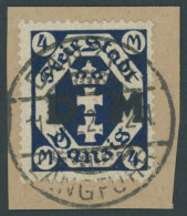 DIENSTMARKEN D 20 BrfStk, 1922, 4 M. Dunkelviolettultramarin, Prachtbriefstück, Gepr. Gruber Und Infla, Mi. (120.-) - Autres & Non Classés