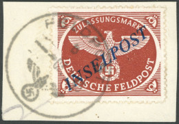 FELDPOSTMARKEN 10BbI BrfStk, 1944, Agramer Aufdruck, Durchstochen, Aufdruck Dunkelblau, Prachtbriefstück, Gepr. Pickenpa - Ocupación 1938 – 45