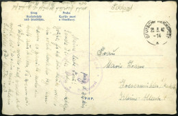FELDPOST II. WK BELEGE 1942, Feldpostansichtskarte Aus Prag Mit Maschinenstempel DFUTSCHE REICHSPOST, Pracht - Bezetting 1938-45