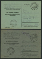 ALL. BES. AUFBRAUCHAUSGABEN P 719I BRIEF, 1945, 6 Pf. Schwarz Mit Druckvermerk Johs. Ibbeken, Schleswig, 4 Karten In Ver - Otros & Sin Clasificación