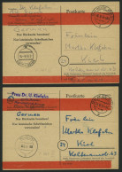 ALL. BES. AUFBRAUCHAUSGABEN P 764III BRIEF, 1945, 6 Pf. Schwarz Auf Sämisch, Mit 2 Streifen, Kontrollstempel BÜSUM Und H - Otros & Sin Clasificación