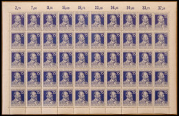 ALLIIERTE BES. 964II , 1947, 75 Pf. Stephan Im Bogen (50) Mit Plattenfehler R Von Heinr. Oben Links Gebrochen (Feld 5),  - Other & Unclassified