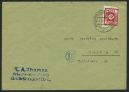 OST-SACHSEN 46E BRIEF, 1945, 12 Pf. Rot Großröhrsdorf, Marke übliche Trennungsmängel Sonst Prachtbrief - Sonstige & Ohne Zuordnung