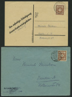 OST-SACHSEN 56a BRIEF, 1946, 3 Pf. Lebhaftorangebraun, Je Als Drucksachen Einzelfrankatur Auf Umschlag Und Karte, Pracht - Other & Unclassified