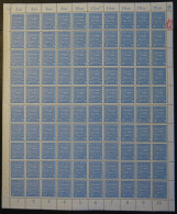 PROVINZ SACHSEN 81Y , 1945, 20 Pf. Hellblau, Wz. 1Y, Im Bogen (100), Dabei Die Abarten: 81YI, 81YII Und 81YIII, Pracht,  - Altri & Non Classificati