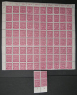 PROVINZ SACHSEN 84Xa , 1945, 40 Pf. Dunkellilarosa, Wz. 1X, 84x, Oberer Bogenteil Von 80 Stück Sowie Ein Abgetrennter Vi - Other & Unclassified