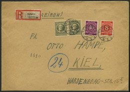 THÜRINGEN 99AYaz2 Paar BRIEF, 1945, 30 Pf. Olivgrau, Gezähnt, Spargummierung, Dickes Papier, Fallende Papierstreifung, I - Altri & Non Classificati