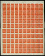 WEST-SACHSEN 118X , 1945, 8 Pf. Lebhaftorange, Wz. 1X, Im Bogen, Dabei Die Abarten 118I, III Und IV, Bogen Gefaltet, Aba - Other & Unclassified