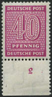 WEST-SACHSEN 136Xc , 1945, 40 Pf. Lebhaftrotlila, Wz. 1X, Unterrandstück, Pracht, Gepr. Dr. Jasch, Mi. 320.- - Andere & Zonder Classificatie