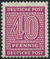 WEST-SACHSEN 136Xc , 1945, 40 Pf. Lebhaftrotlila, Wz. 1X, üblich Gezähnt Pracht, Gepr. Dr. Jasch, Mi. 300.- - Andere & Zonder Classificatie