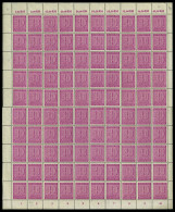 WEST-SACHSEN 136Ya , 1945, 40 Pf. Lila, Wz. 1Y, Im Bogen, Dabei Plattenfehler Mi. Nr. 136I (Feld 72), Pracht (Bogen Mitt - Other & Unclassified