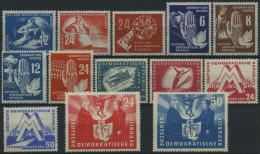 DDR 273-85 , 1950/1, 13 Prachtwerte, Mi. 146.- - Usati