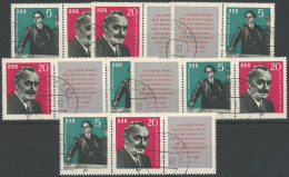 DDR 893/4 O, 1962, Dimitrow, Alle 6 Zusammendrucke Komplett (WZd 28-33), Pracht - Altri & Non Classificati