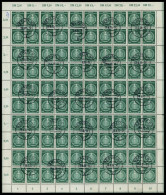 DIENSTMARKEN A D 10Y O, 1954, 25 Pf. Schwarzopalgrün Im Bogen (100), Stehendes Wz., Teils Angetrennt, Pracht, Mi. 800.- - Sonstige & Ohne Zuordnung