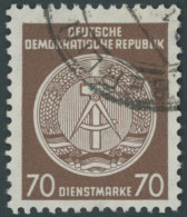 DIENSTMARKEN A D 41yAY O, 1958, 70 Pf. Rötlichbraun, Wz. 3Y, Gefasertes Papier, Pracht, Gepr. König, Mi. 80.- - Other & Unclassified