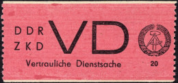 DIENSTMARKEN D VD 1A , 1965, 20 Pf. Bräunlichrot/schwarz, Gezähnt 91/2, Leichter Eckknitter Sonst üblich Gezähnt Pracht. - Other & Unclassified