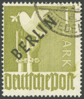 BERLIN 17c O, 1948, 1 M. Schwarzaufdruck, Pracht, Gepr. Schlegel, Mi. 160.- - Sonstige & Ohne Zuordnung