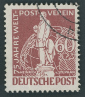 BERLIN 39I O, 1949, 60 Pf. Stephan Mit Abart UT In Deutsche Unten Beschnitten, Pracht, Mi. 200.- - Sonstige & Ohne Zuordnung