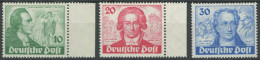 BERLIN 61-63 , 1949, Goethe, Falzrest, Prachtsatz, Mi. 90.- - Otros & Sin Clasificación