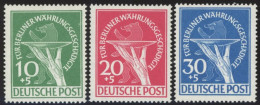 BERLIN 68-70 , 1949, Währungsgeschädigte, Postfrischer Prachtsatz, Mi. 350.- - Sonstige & Ohne Zuordnung