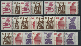 ZUSAMMENDRUCKE W 51-60 , 1974, Komplette Zusammendruck-Ausgabe, Pracht, Mi. 84.- - Zusammendrucke