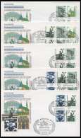 ZUSAMMENDRUCKE W 89-98 BRIEF, 1989, Sehenswürdigkeiten Komplett Auf 5 FDC`s, Pracht, Mi. 680.- - Zusammendrucke